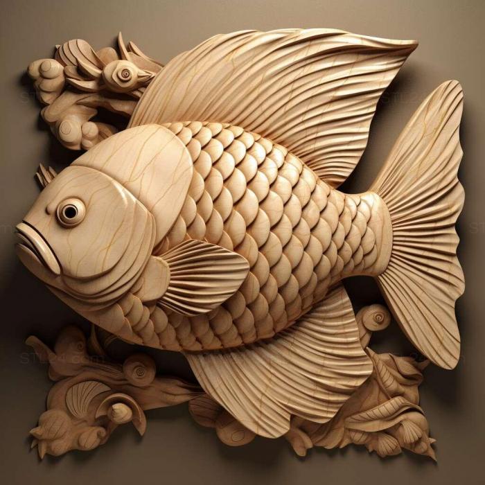 Nature and animals (Characin fish 4, NATURE_3328) 3D models for cnc